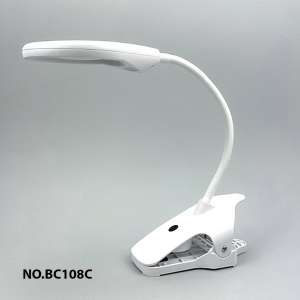 Лупа гнучка з прищіпкою та LED-підсвічуванням та живленням від мережі NO.BC108C